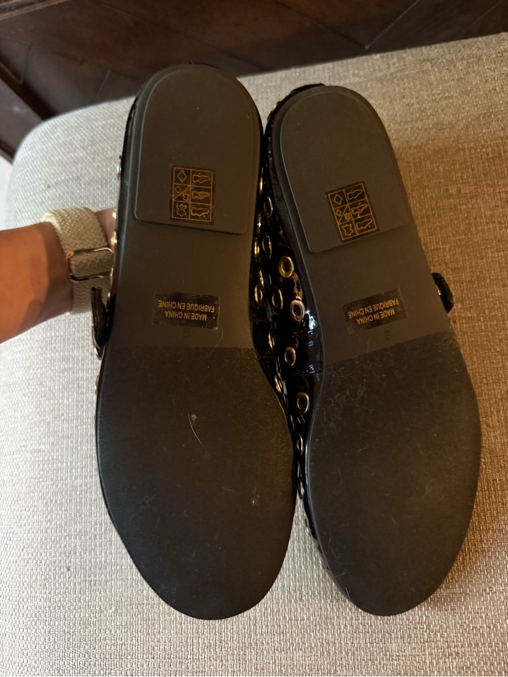 Jeffrey Campbell Black Grommet Mary Jane Flats - Picture 7 of 7